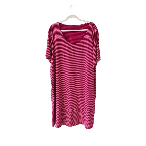 Fresh Produce 100% Cotton Button Up Blouse Top Size XL Blue White Striped Casual - Picture 1 of 10